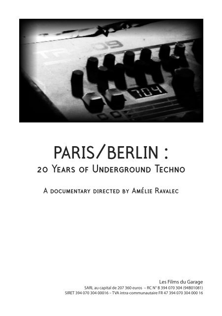 MILTON BRADLEY - Paris / Berlin : 20 years of Underground Techno