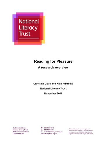 Reading for Pleasure - National Literacy Trust