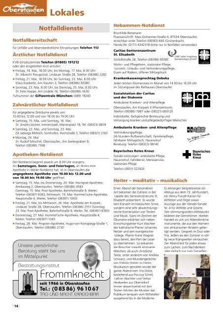 Oberstaufener Mitteilungsblatt - Oberstaufen.info