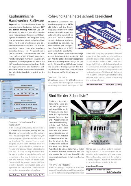 ISH 2011 Weltneuheit - TOP FAIR