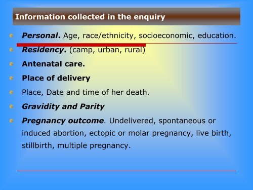 Maternal Death Audit as a Tool for Reducing Maternal Mortality;