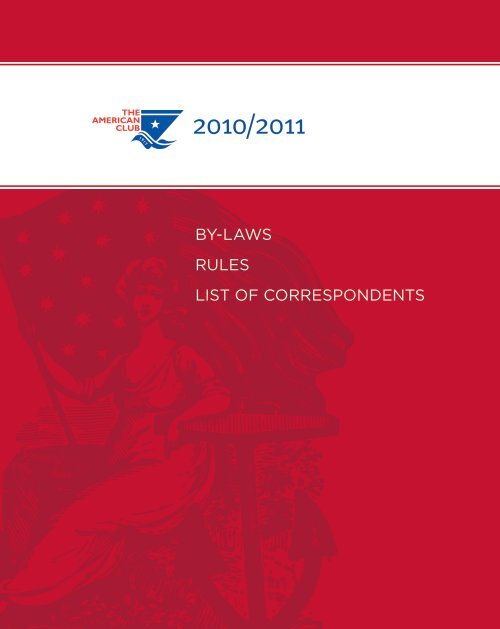 2010/11 By-Laws, Rules &amp; List of Correspondents - The American ...