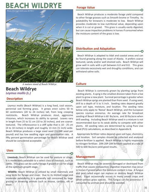 Alaska Forage Manual - Alaska Plant Materials Center - State of ...