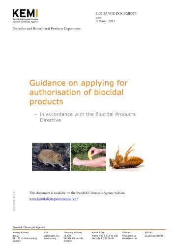 Guidance on applying for authorisation of biocidal products in ...