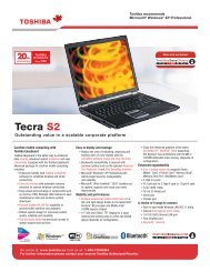 Tecra S2 - Toshiba Canada