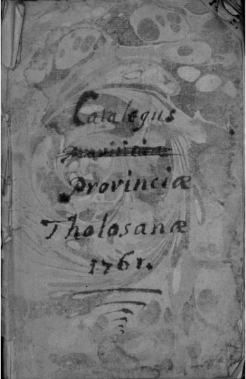 Catalogus personarum et officiorum provinciae Tolosanae