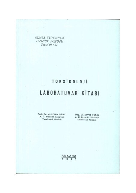 PDF Dosyası - Ankara Üniversitesi Kitaplar Veritabanı