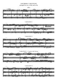 GOLDBERG VARIATIONS arranged for two violins and cello - Ourtext