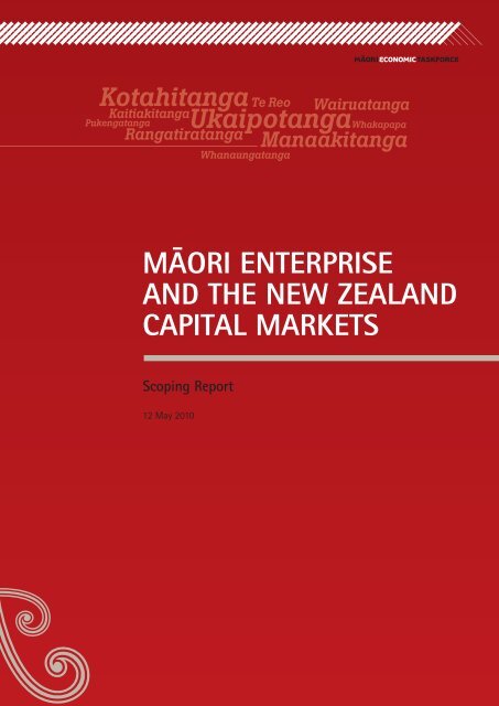 MÃ„Âori Enterprise and the New Zealand Capital ... - Te Puni Kokiri