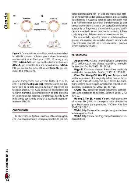 Revista Fedhemo NÂº 31 - Hemofilia