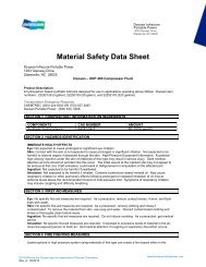 Material Safety Data Sheet - Doosan Portable Power