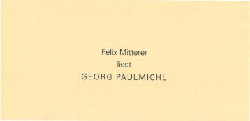Ins Leben gestemmt - Georg Paulmichl
