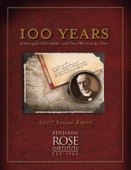 2007 Annual Report - Benjamin Rose Institute