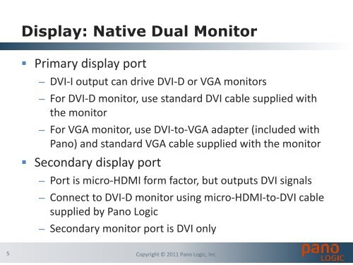 Purpose Built for Desktop Virtualization - Pano Logic