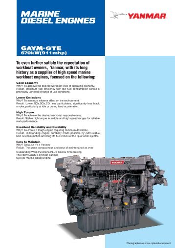 marine diesel engines - Yanmar