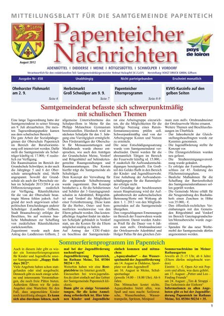 PN August Teil 1 - Samtgemeinde Papenteich