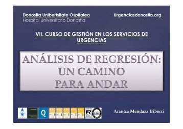 15. Analisis de regresion. Un camino para andar. A.Mendaza