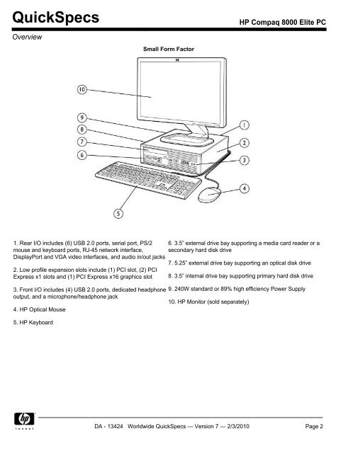 HP Compaq 8000 Elite PC - Mascom Electronics