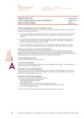 FORM 01 - INITIAL REGISTRATION AS AN ARCHITECT.pdf