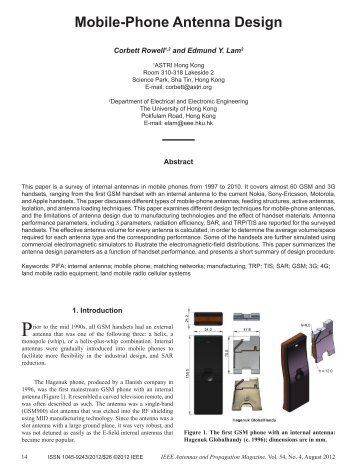 Mobile-Phone Antenna Design -  Department of Electrical and ...