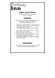 Light Lunch Menu - Hay-on-Wye