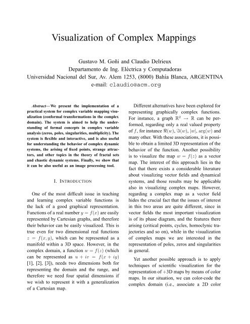 Visualization of Complex Mappings