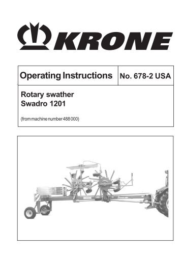 Operating Instructions No. 678-2 USA