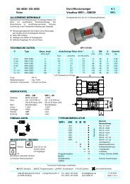 Durchflussanzeiger 4.1. Visoflow WR1-...GM/GK SG 4830 / SG 4850