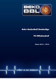 Beko BBL-TV Pflichtenheft 2013-2014 - Beko Basketball Bundesliga