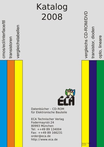 Katalog 2008 - ECA München Germany