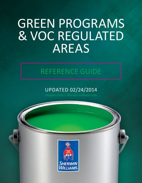 Green Programs Voc Regulated Areas Sherwin Williams