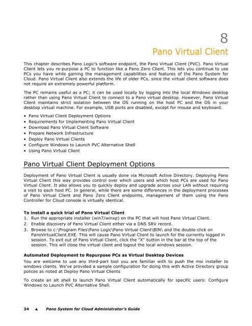 Pano System for Cloud Administrator's Guide - Pano Logic