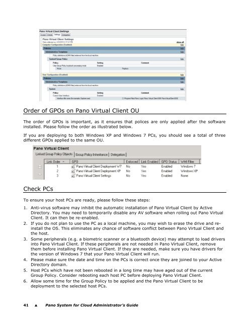 Pano System for Cloud Administrator's Guide - Pano Logic