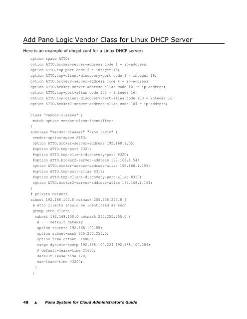 Pano System for Cloud Administrator's Guide - Pano Logic