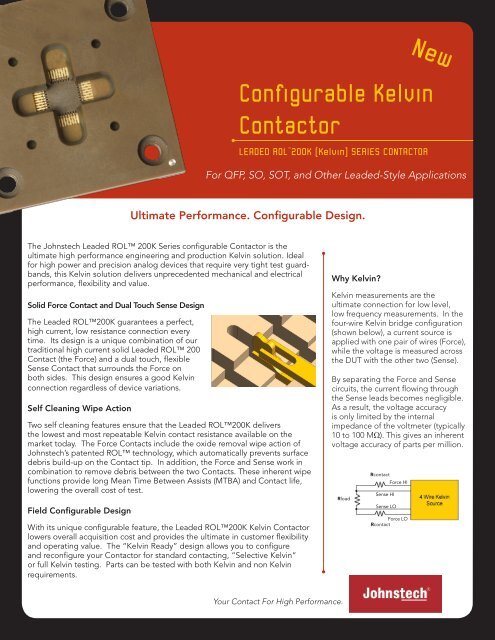Configurable Kelvin Contactor New - Johnstech