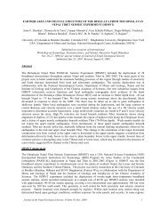 EARTHQUAKES AND CRUSTAL STRUCTURE OF THE HIMALAYA ...