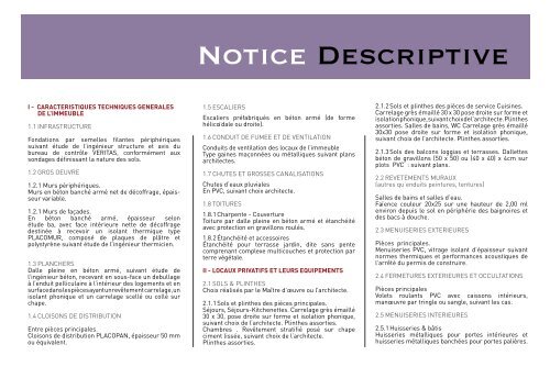 NOTICE DESCRIPTIVE - Confiance Immobilier