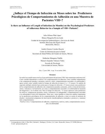 Full Text PDF - Terapia PsicolÃ³gica