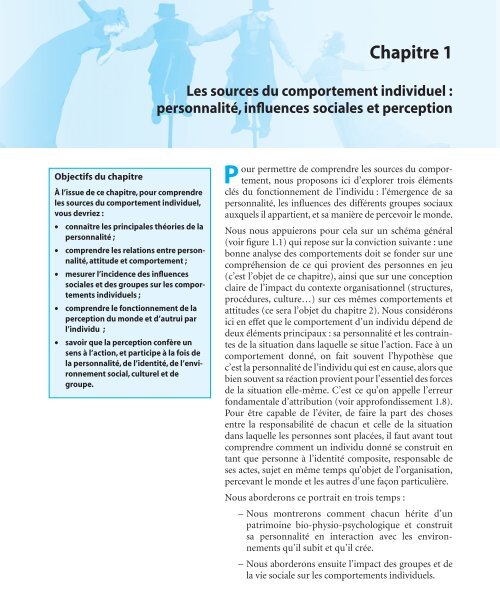 Chapitre 1 Les sources du comportement individuel - Pearson