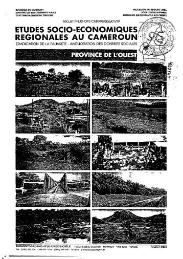 ETUDES SOCIO.ECONOMIQUES REGIONATES AU CAMEROUN