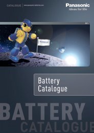 Battery Catalogue - Panasonic Batteries