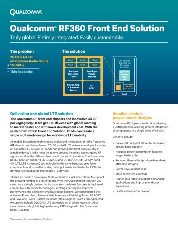 QualcommÃ‚Â® RF360 Front End Solution