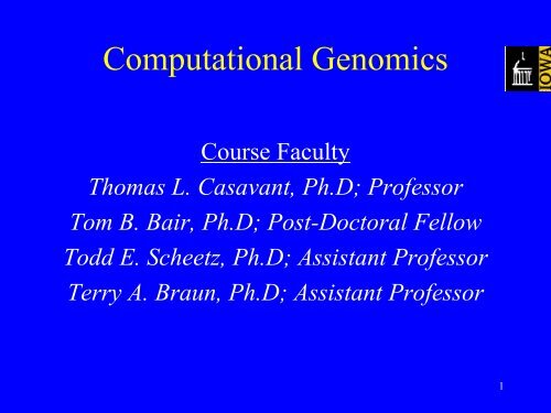 Computational Genomics - ExPASy Home page