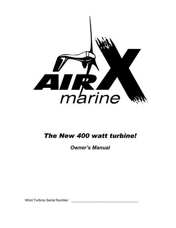 Air-X Marine Manual - TALCO Electronics