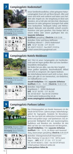 Camping - Tourismus Region Hannover eV