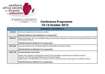 Conference Programme 10-12 October 2012 - African Centre for ...