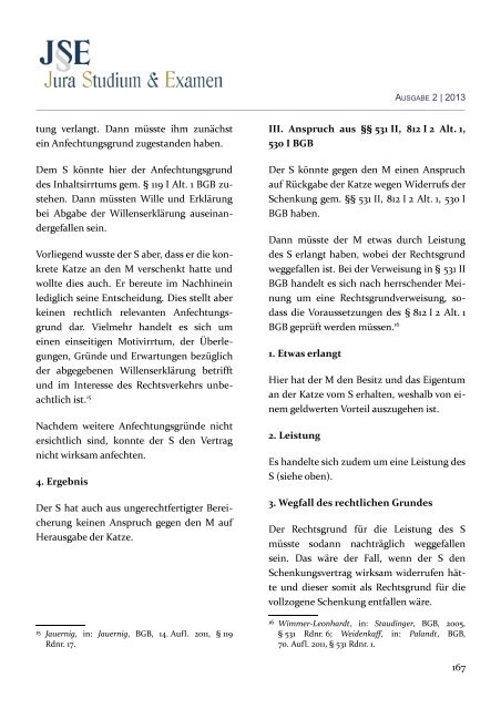 (JSE) 2013 - Zeitschrift Jura Studium & Examen