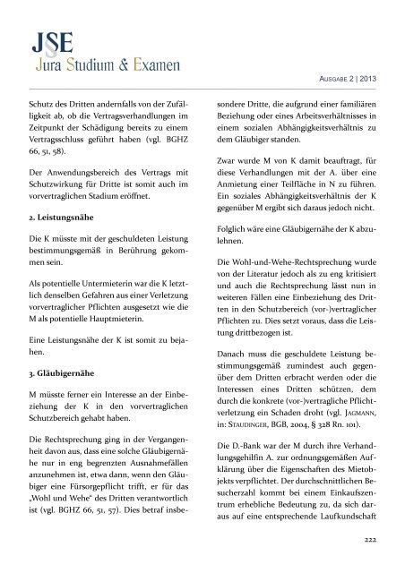 (JSE) 2013 - Zeitschrift Jura Studium & Examen