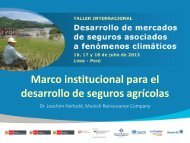 Marco institucional para el desarrollo de seguros agrícolas