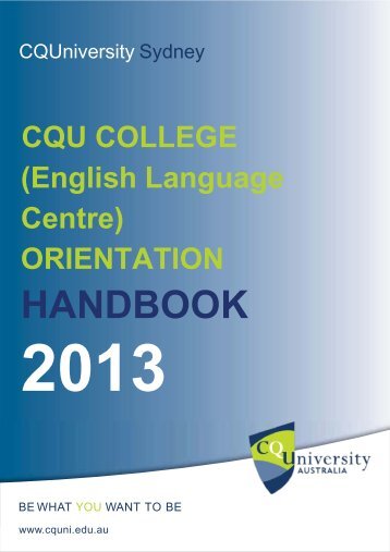 ELP College Handbook - Central Queensland University